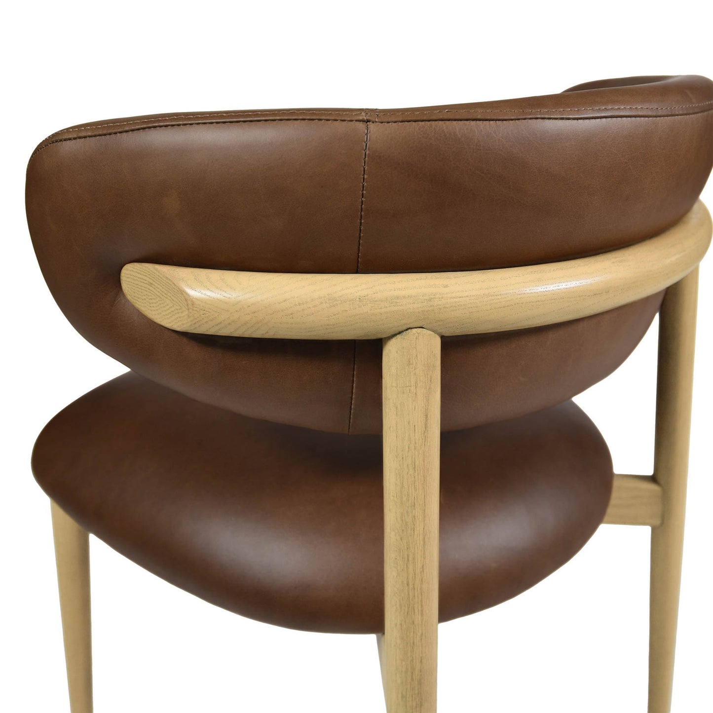 Milo Dining Chair - 100% Top Grain Italian Leather - Mocha - Homestead Furniture - All Rights Reserved