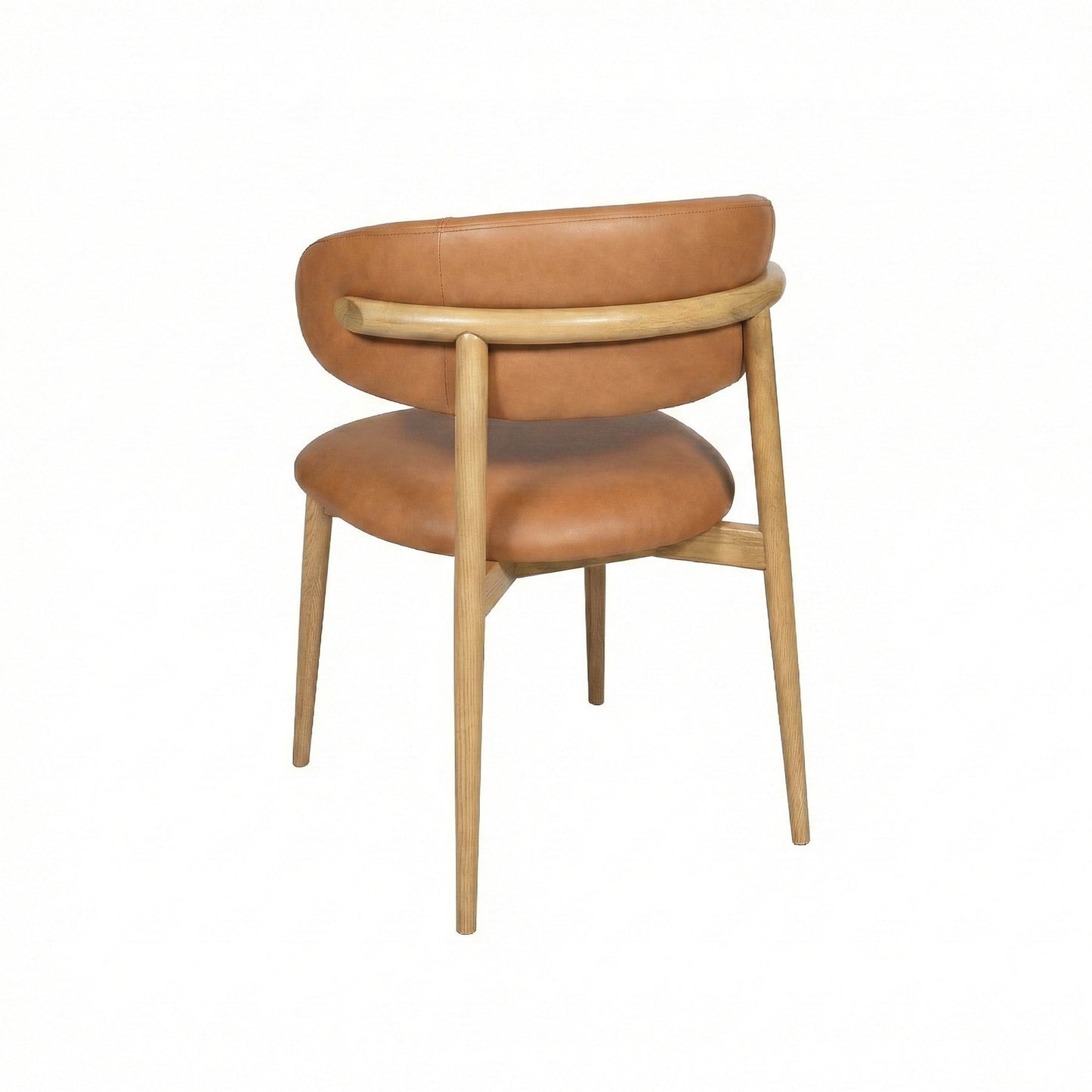 Milo Dining Chair - 100% Top Grain Italian Leather - Tan - Homestead Furniture - All Rights Reserved