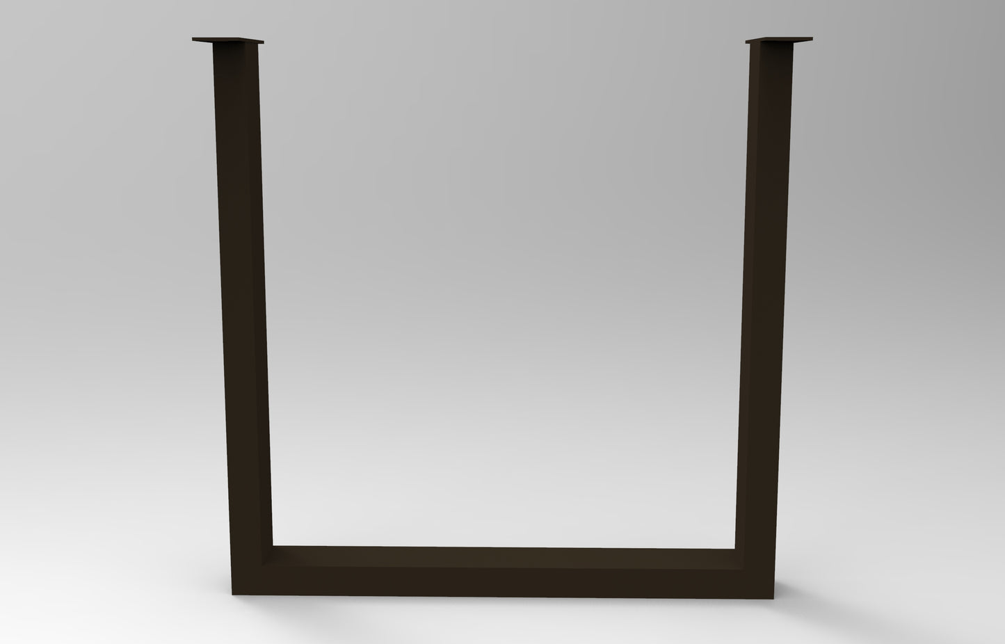 U-Style Steel Dining Table Bases - Set of 2 - Matte Black