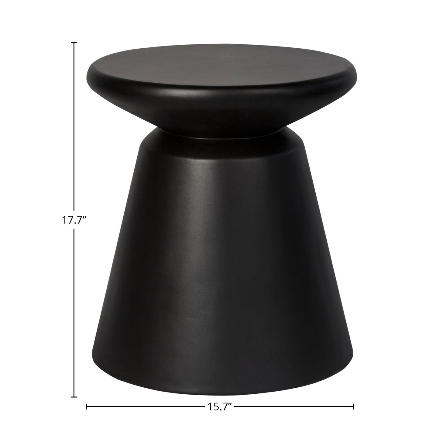 Concrete Mineral Side Table / Stool - Black