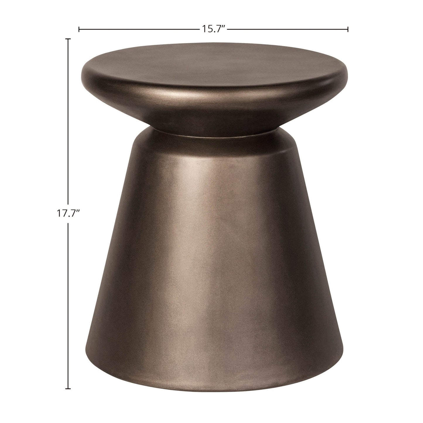 Concrete Mineral Side Table / Stool - Bronze