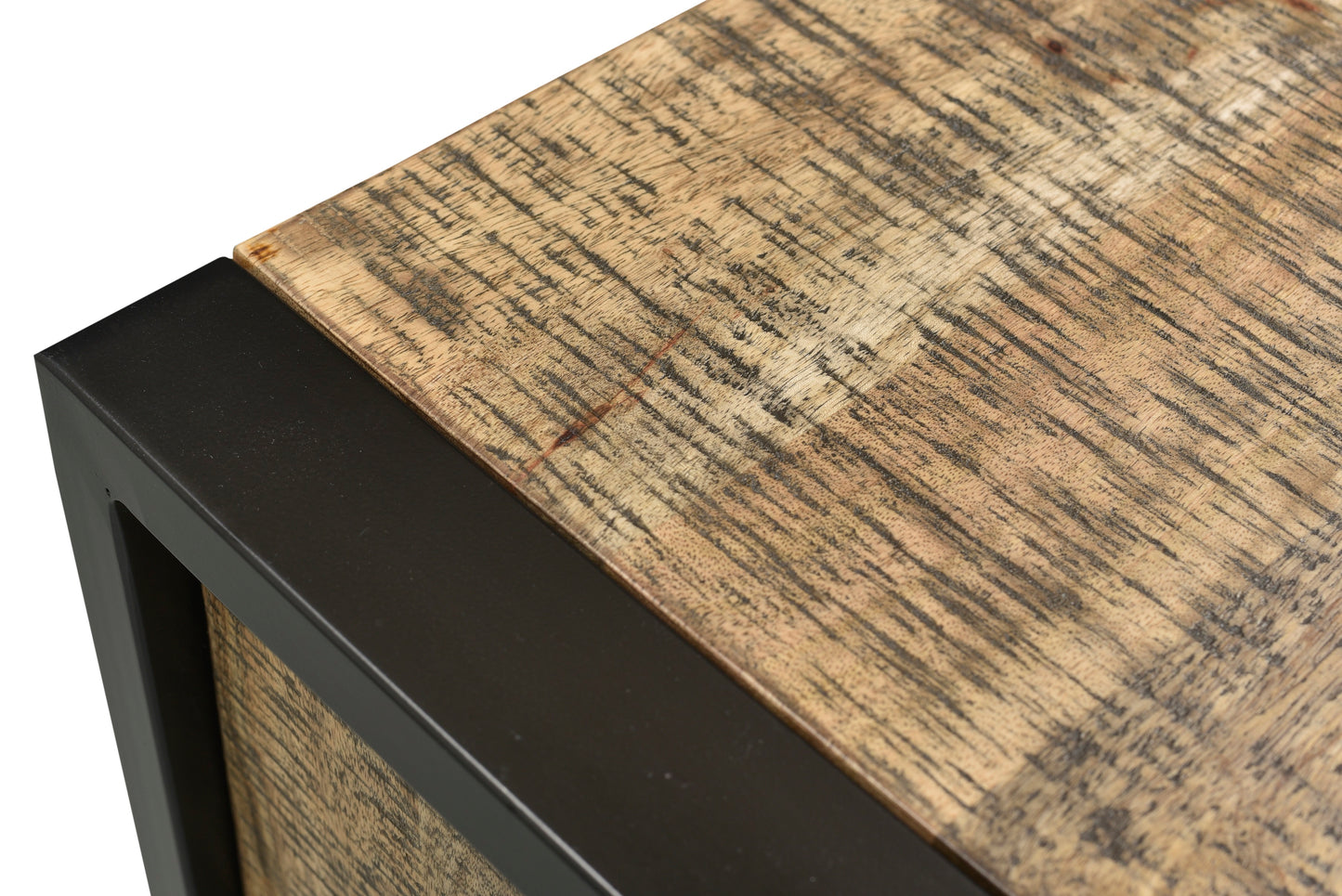 Wyatt 2 Drawer Bedside Table/End Table - Black Patina