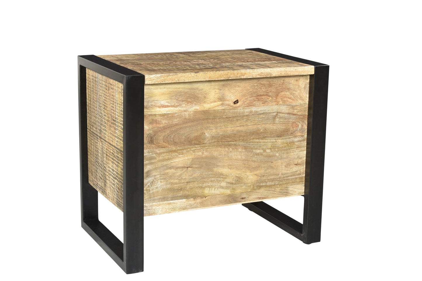 Wyatt 2 Drawer Bedside Table/End Table - Black Patina
