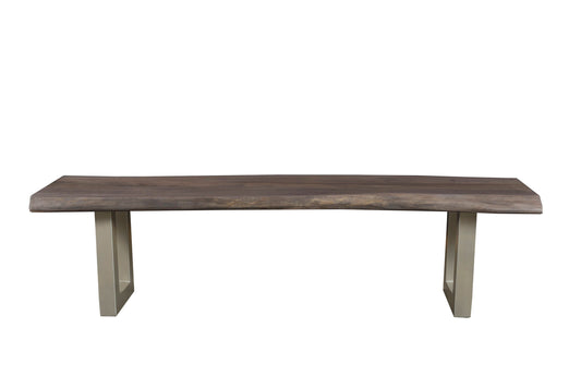 LiveEdge Calcutta Dining Bench - Slate Stain - 2003-2018 Homestead Furniture All Rights Reserved