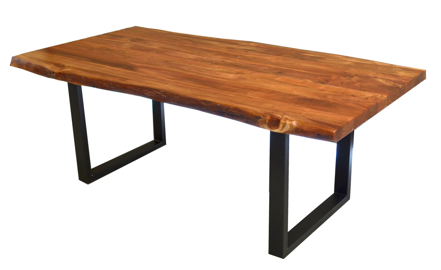 Calcutta Live Edge Dining Tables - U Bases - 2 Sizes - 2 Stains - 35mm Tops