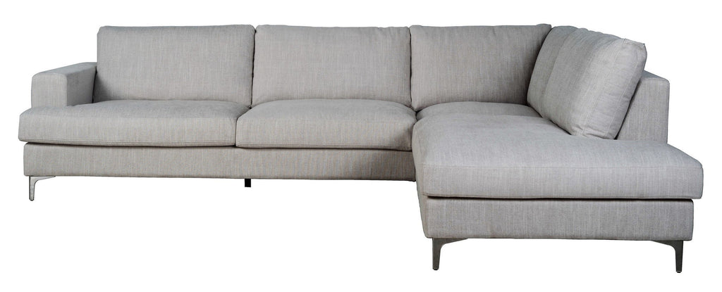 Blake Sectional with Right Side Chaise - Feather Soft - Dovetail Linen