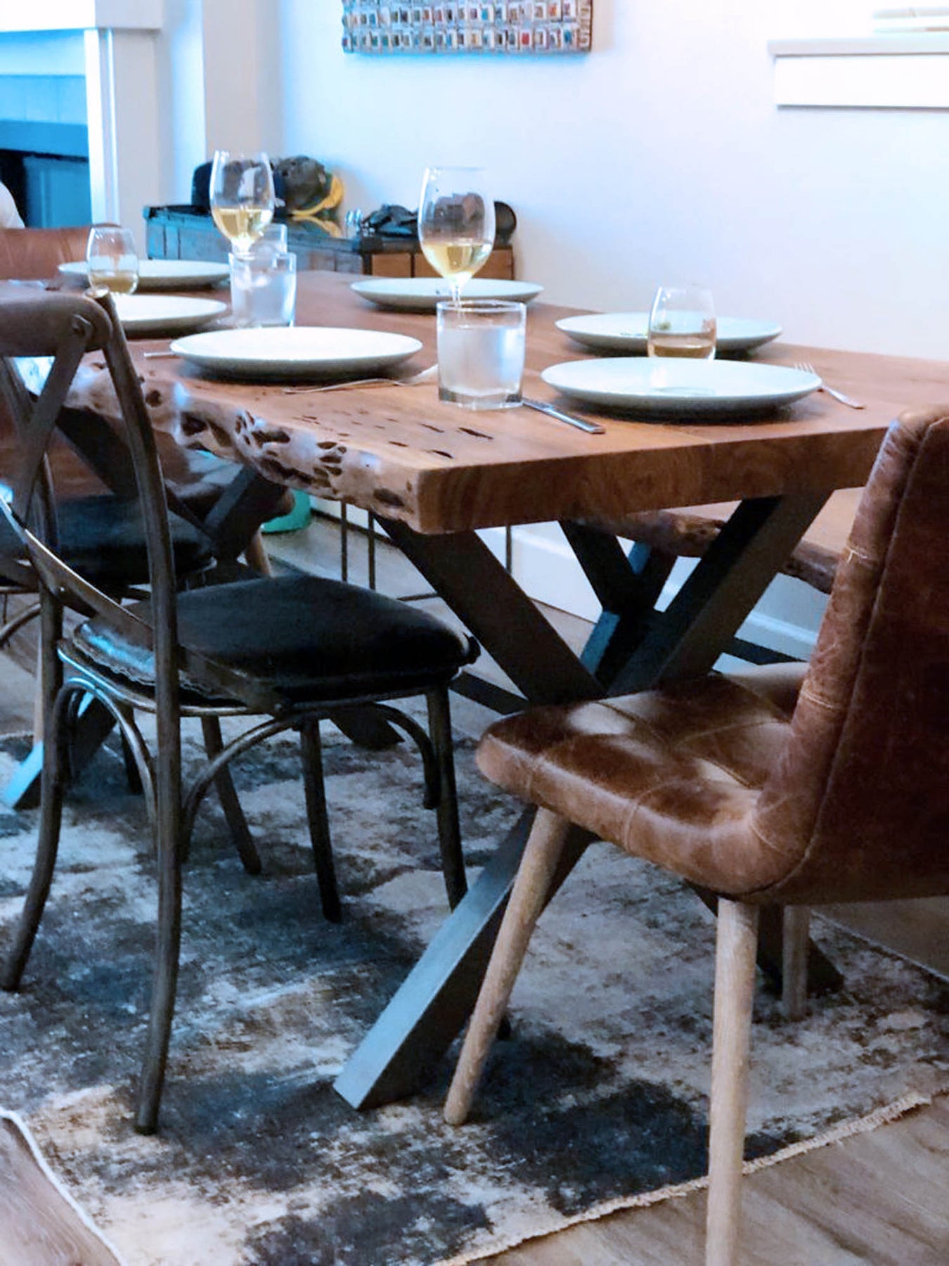 Metal Crossback Chair