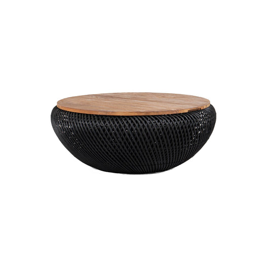 Wave Coffee Table with Storage - Black