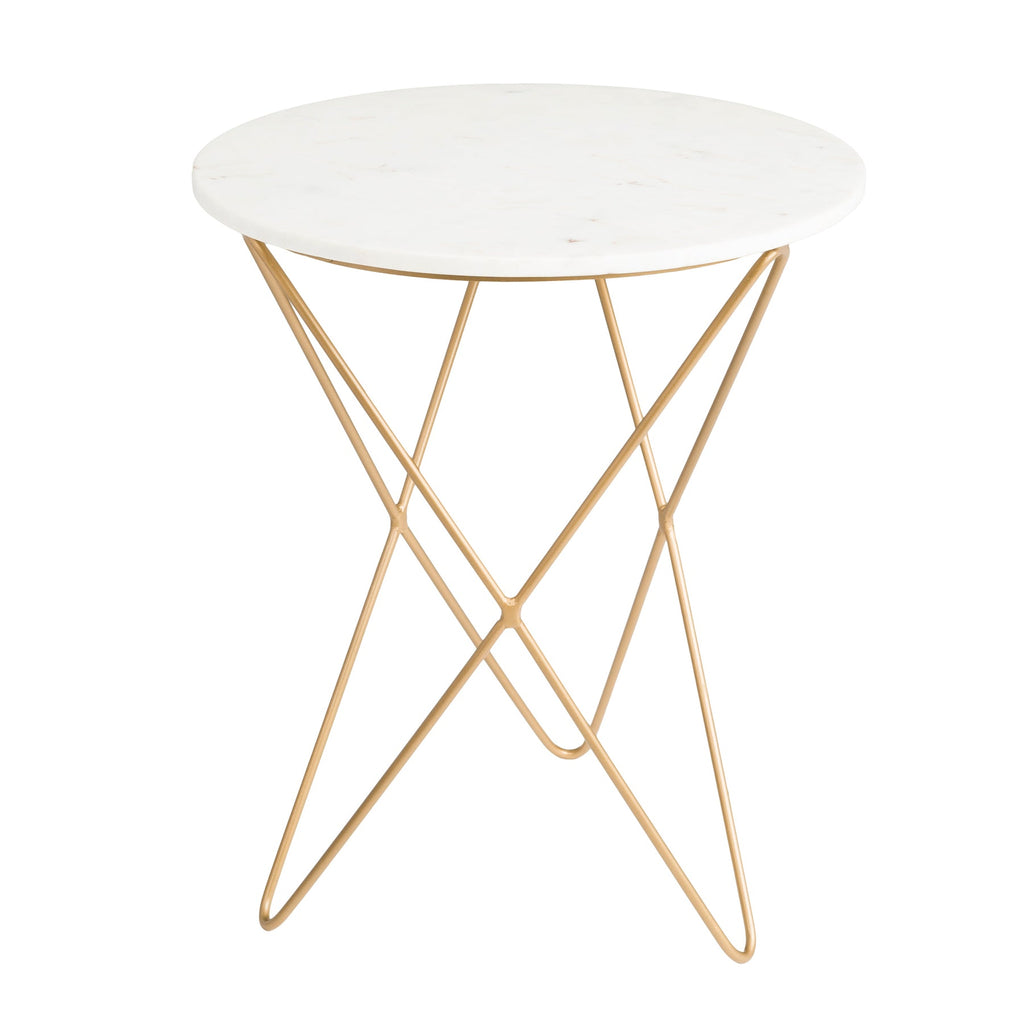 Marble Side Table - White