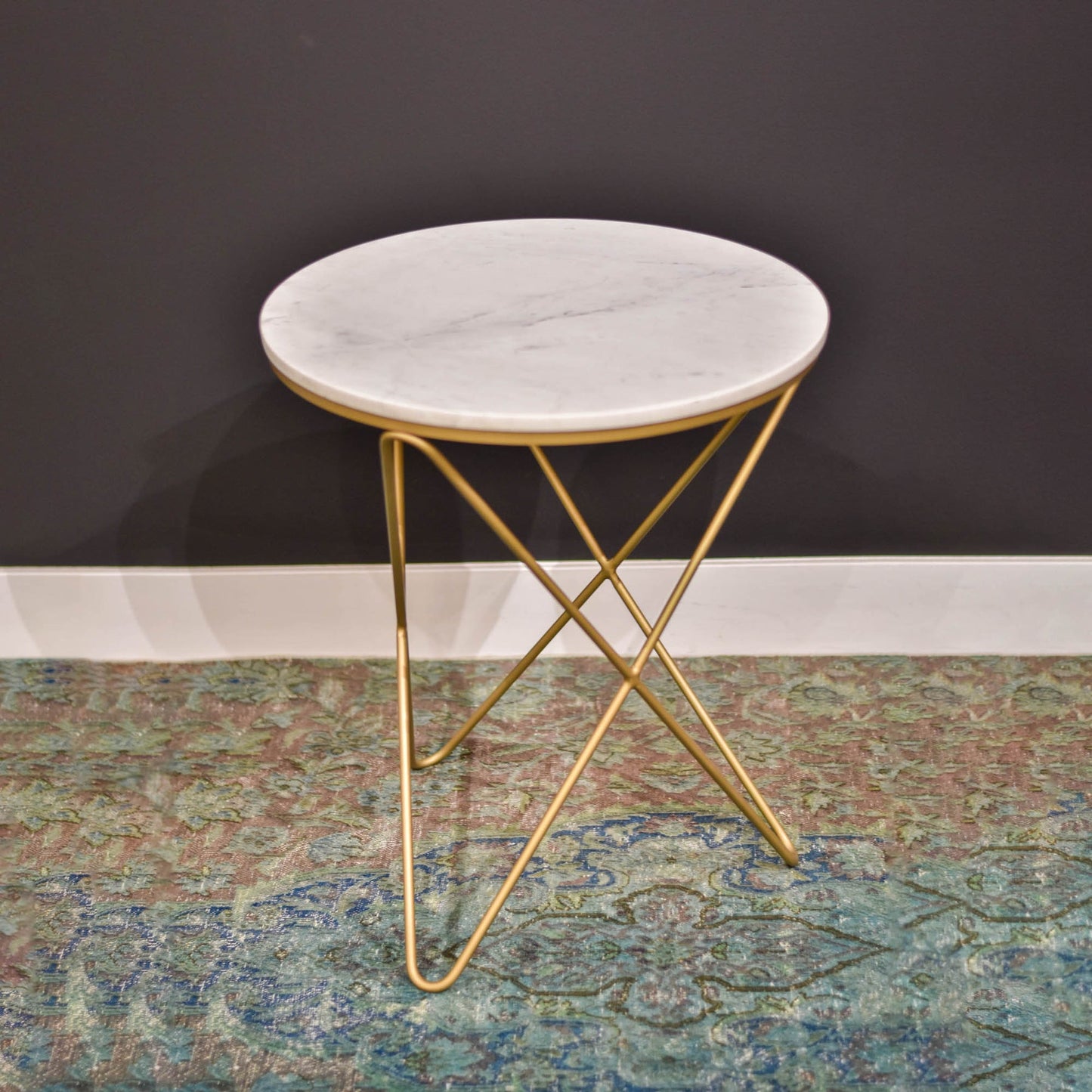 Marble Side Table - White