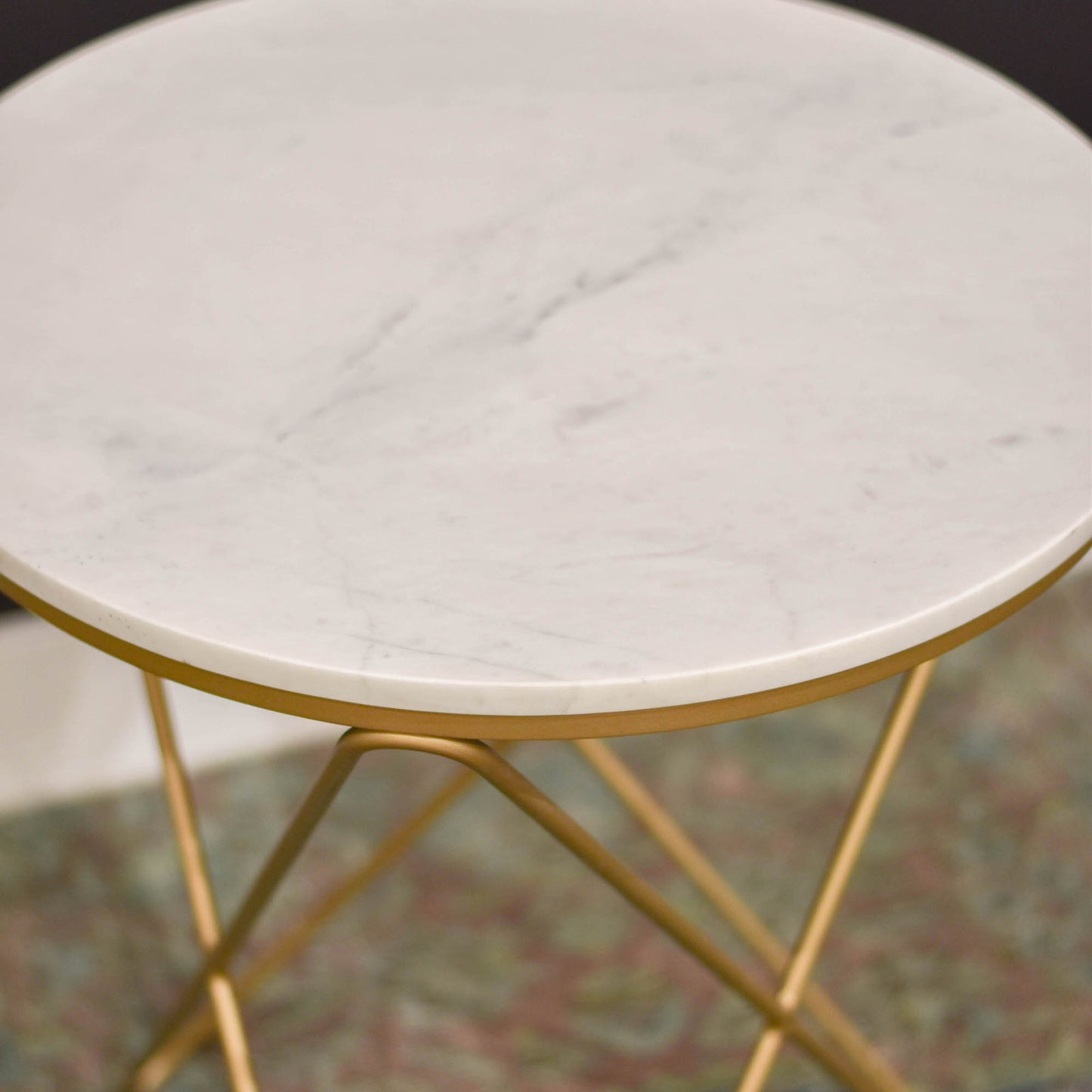 Marble Side Table - White