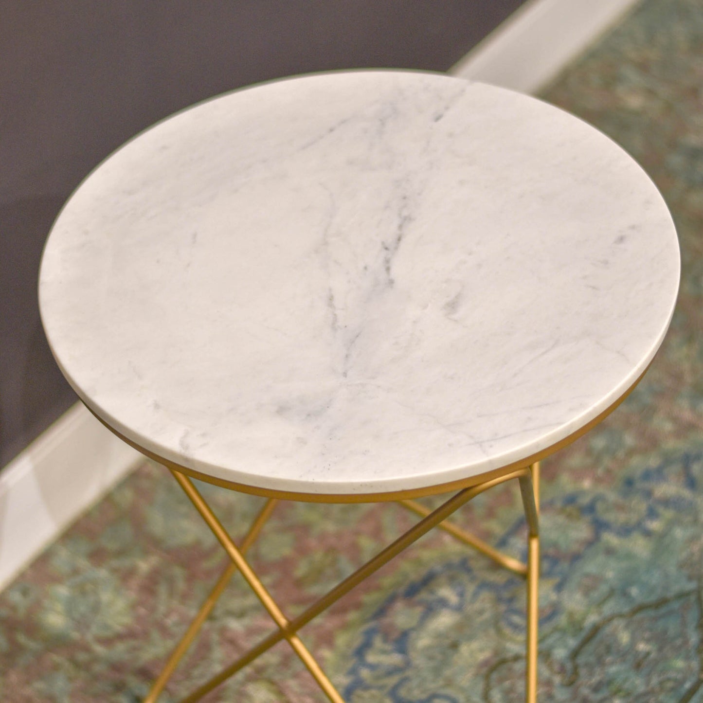 Marble Side Table - White