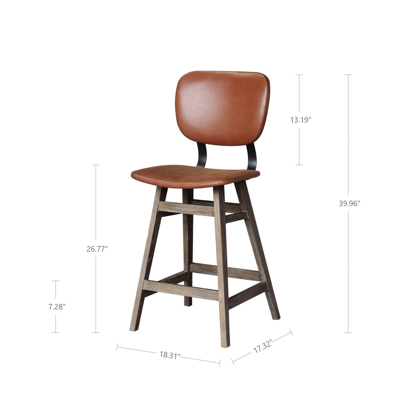 Fraser Barstool - Tan Brown