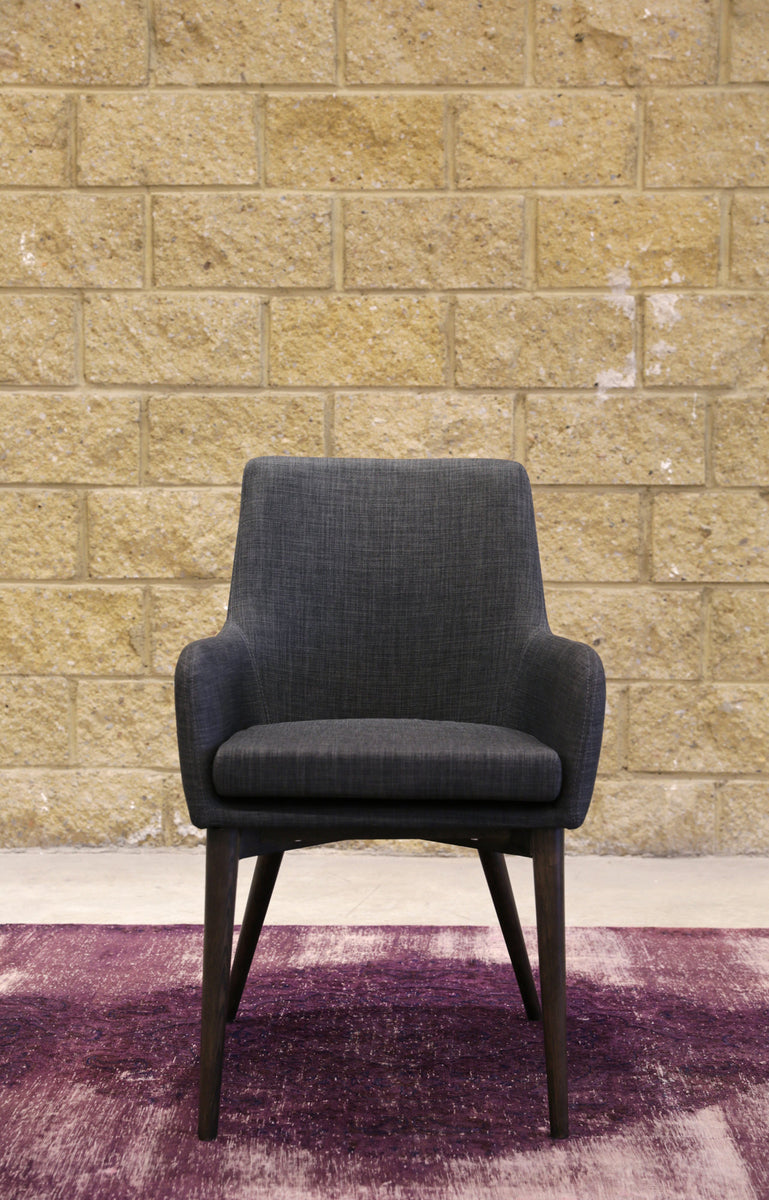 Fritz Dining Chairs with Arms - Dark Grey