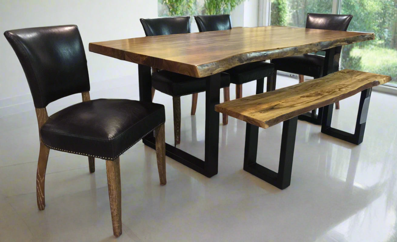 Calcutta LiveEdge Dining Table ~ 2.3" Thick Top - 2003-2025 Homestead Furniture All Rights Reserved