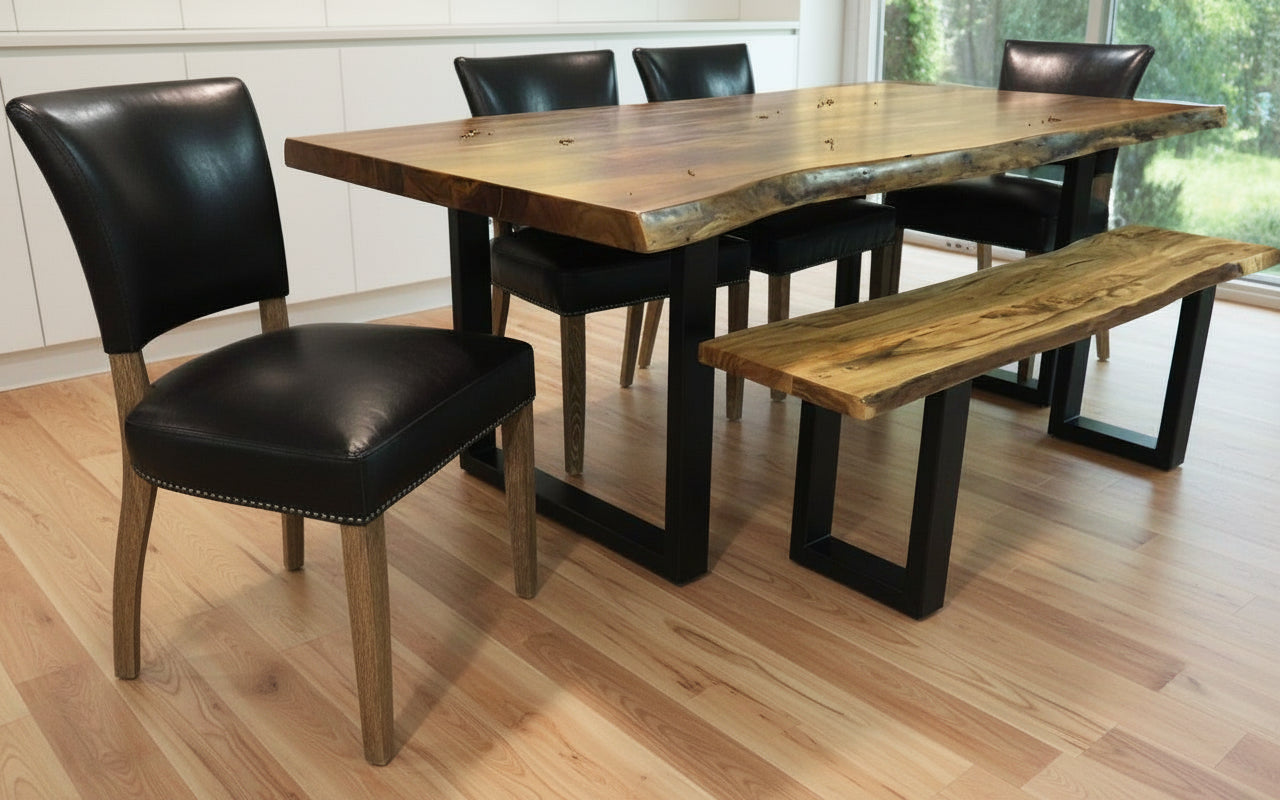 Calcutta LiveEdge Dining Table ~ 2.3" Thick Top - 2003-2025 Homestead Furniture All Rights Reserved
