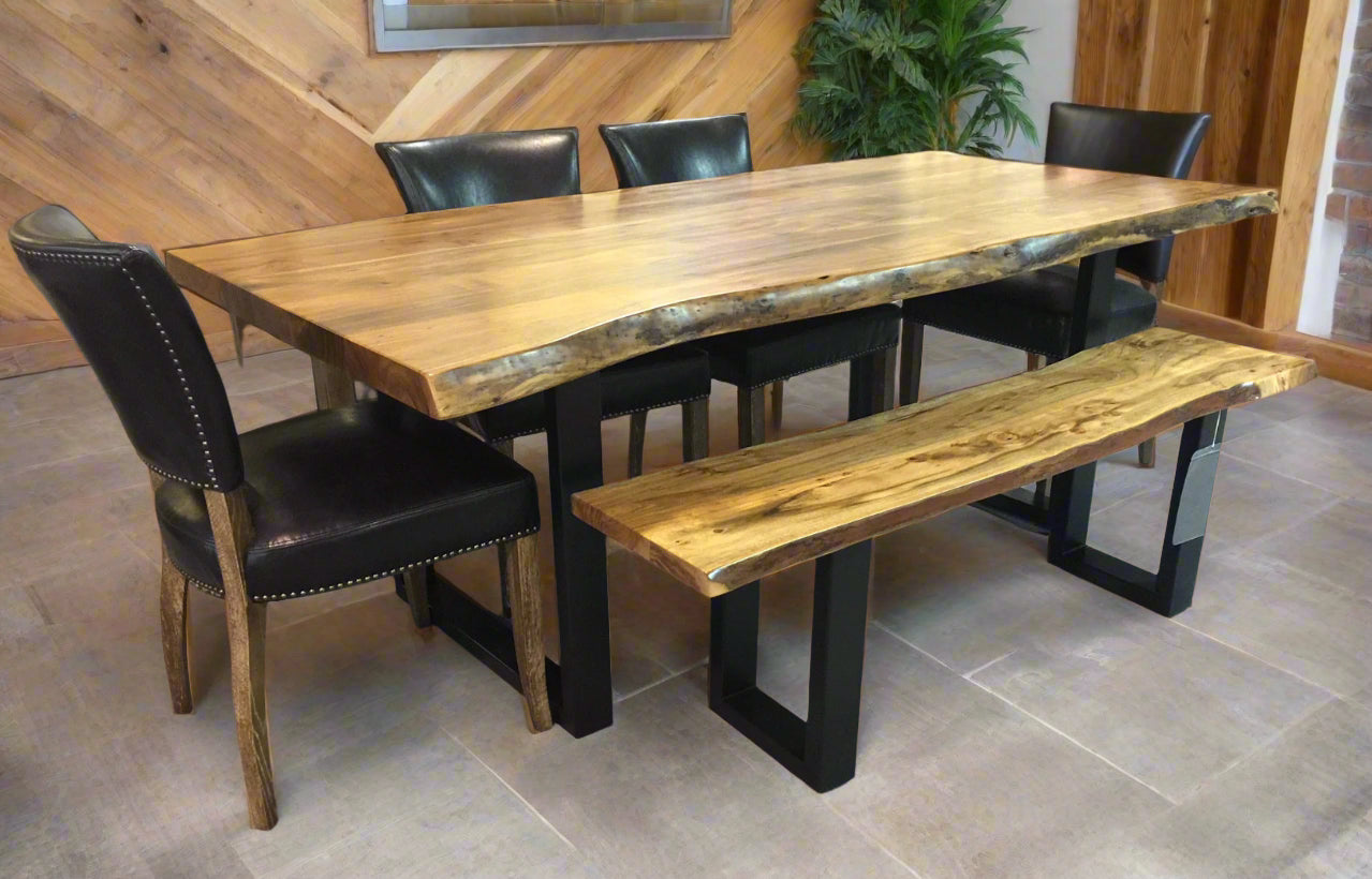 Calcutta LiveEdge Dining Table ~ 2.3" Thick Top - 2003-2025 Homestead Furniture All Rights Reserved