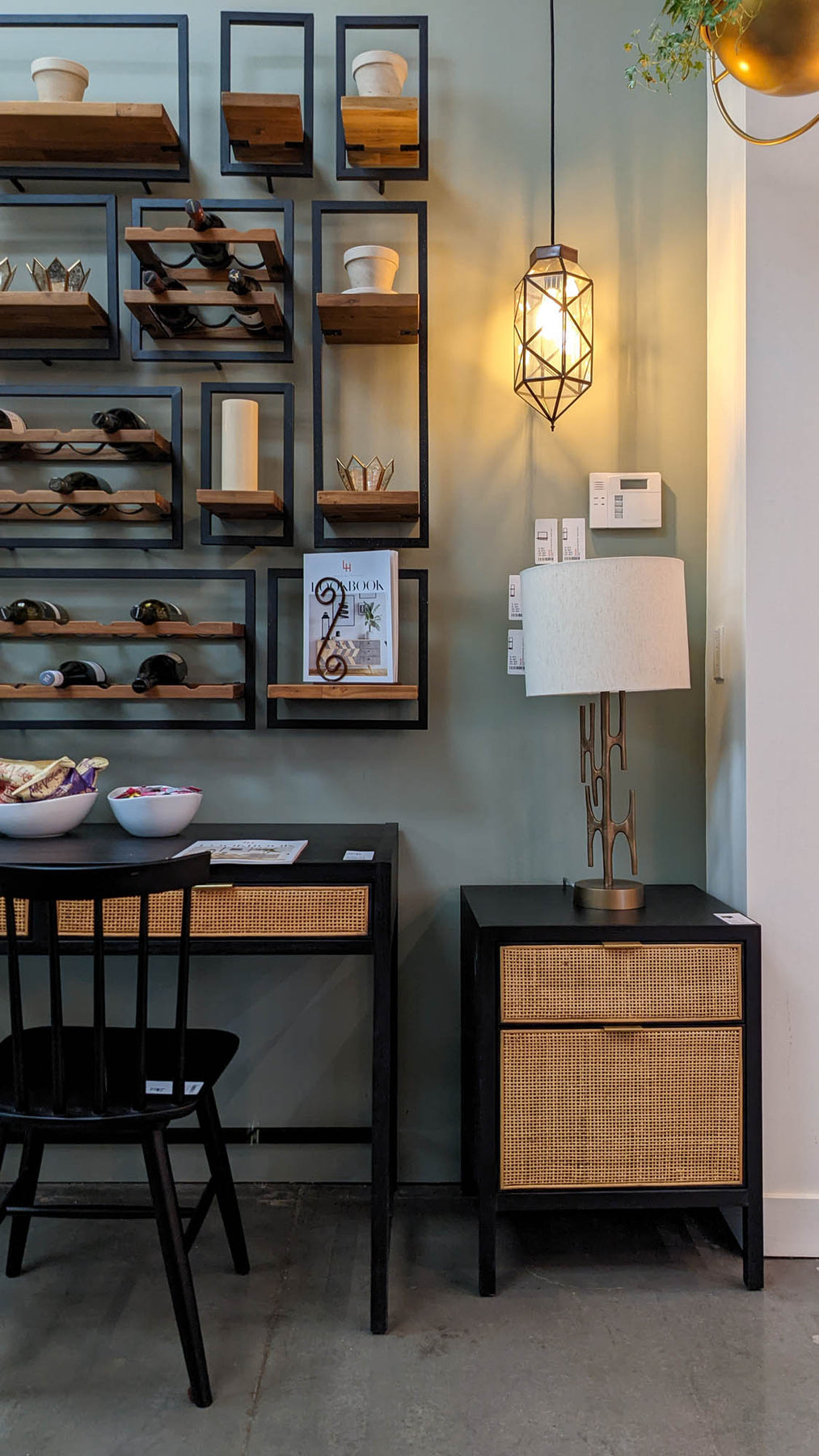 Rattan Filing Cabinet - Ebony