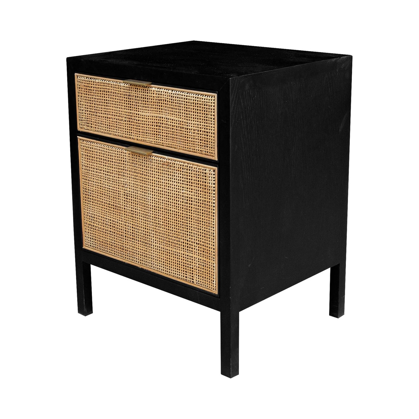 Rattan Filing Cabinet - Ebony