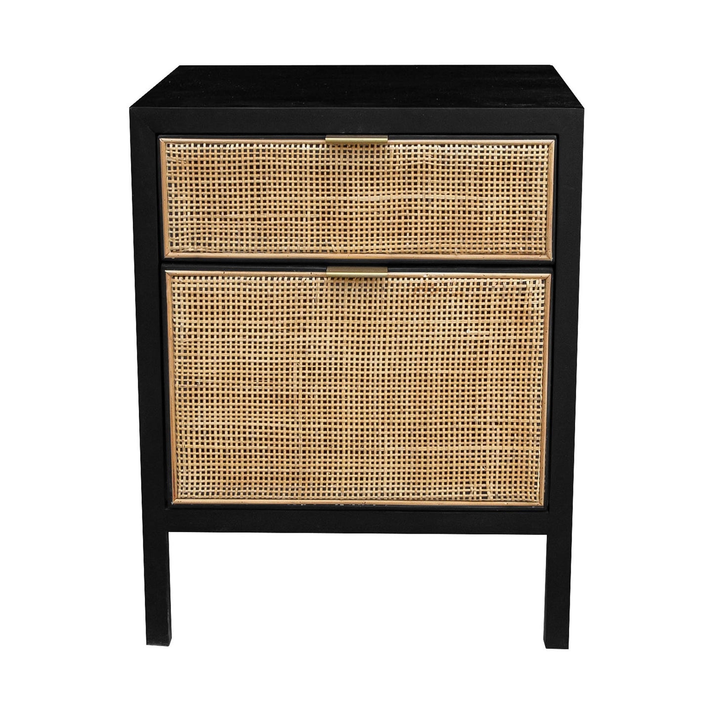 Rattan Filing Cabinet - Ebony