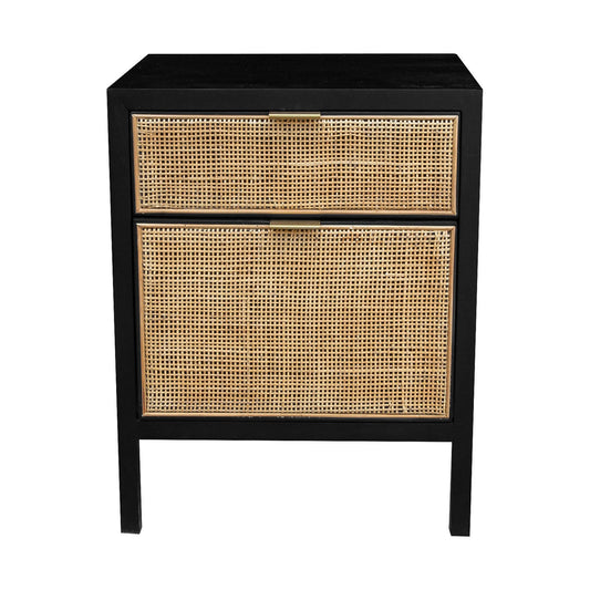 Rattan Filing Cabinet - Ebony