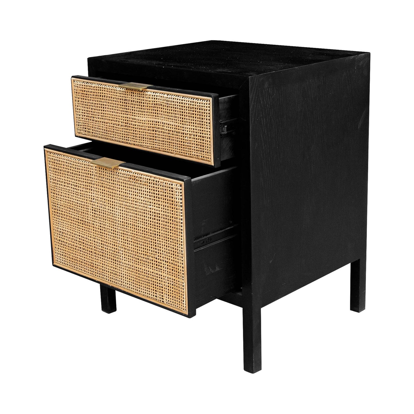 Rattan Filing Cabinet - Ebony