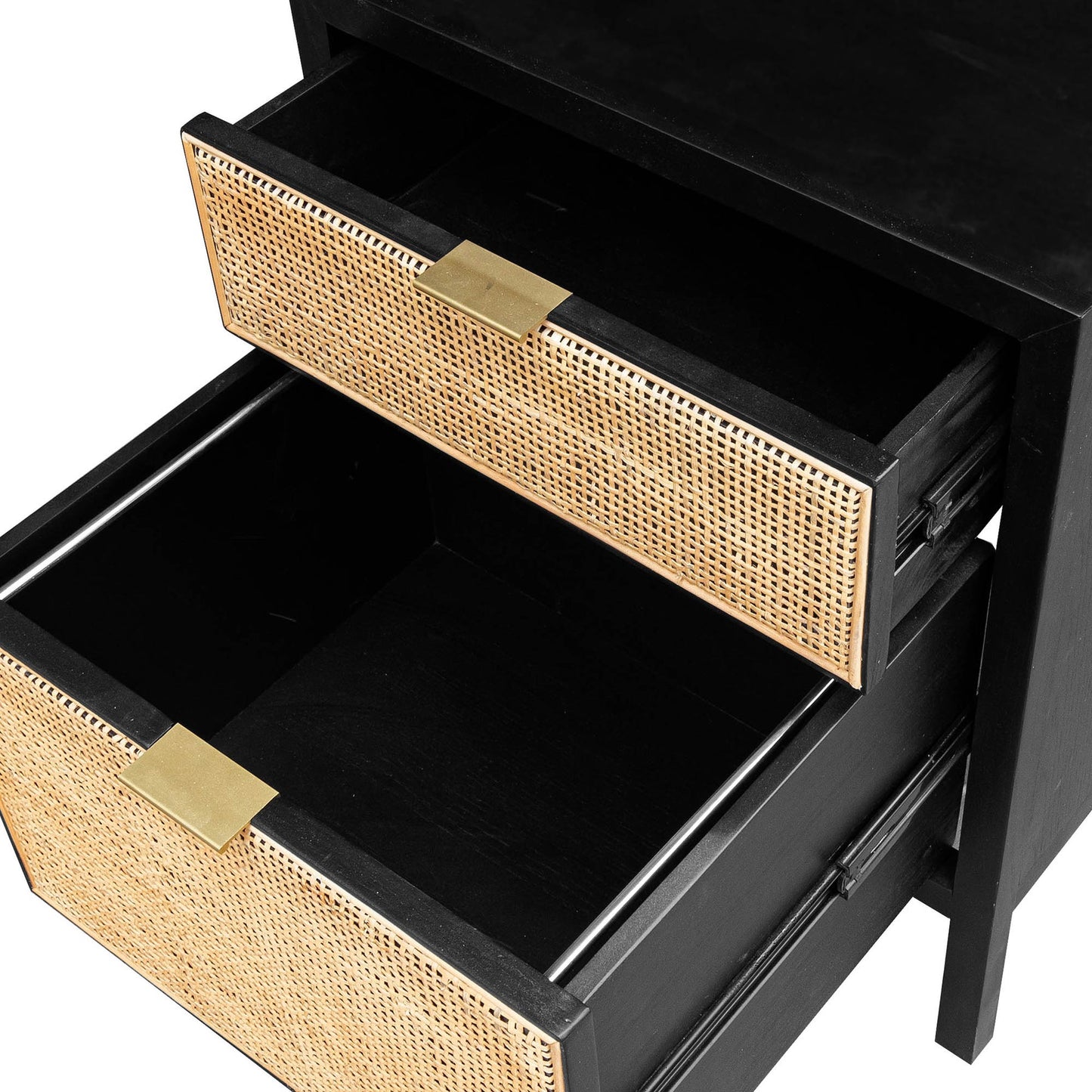 Rattan Filing Cabinet - Ebony