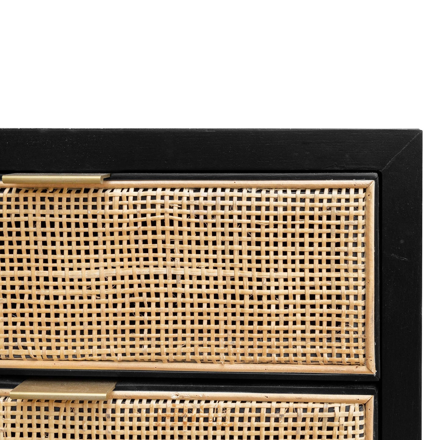Rattan Filing Cabinet - Ebony
