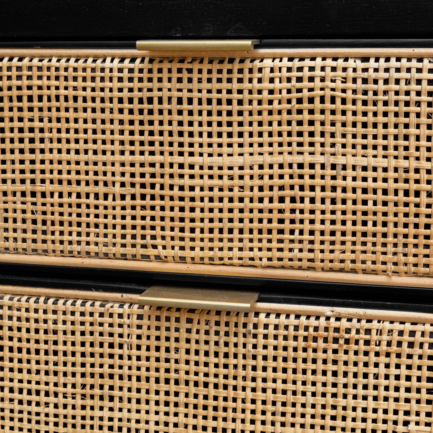 Rattan Filing Cabinet - Ebony