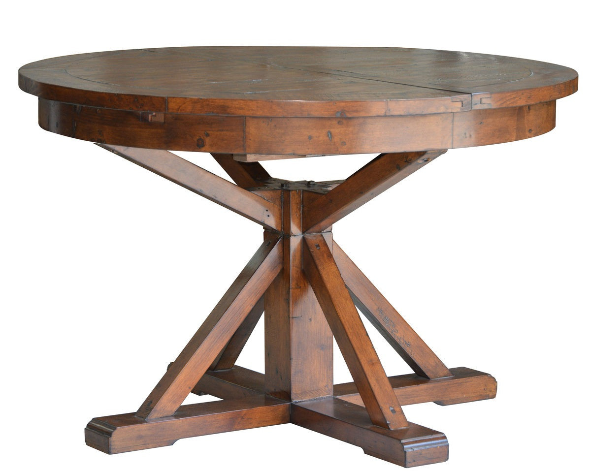 Irish Coast Round Extension Dining Table - African Dusk - 2003-2018 Homestead Furniture All Rights Reserved