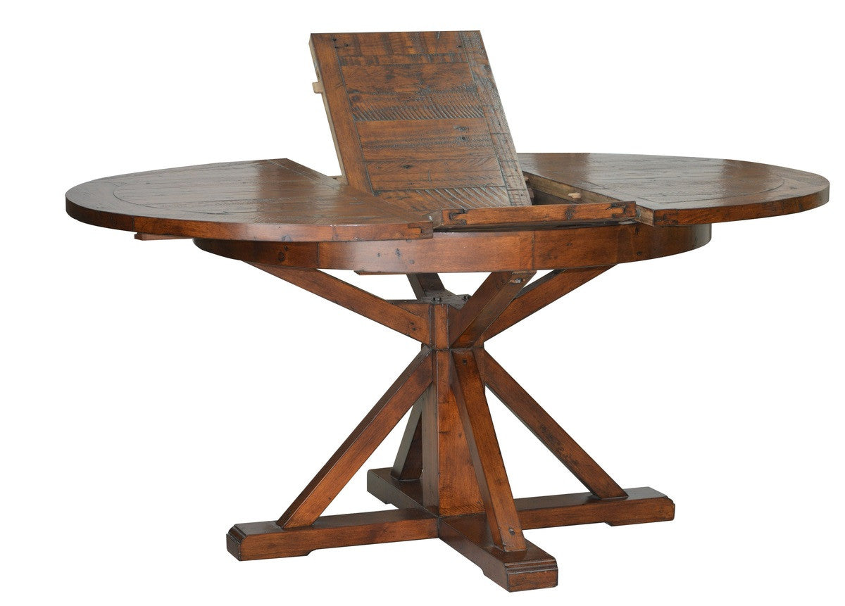 Irish Coast Round Extension Dining Table - African Dusk - 2003-2018 Homestead Furniture All Rights Reserved