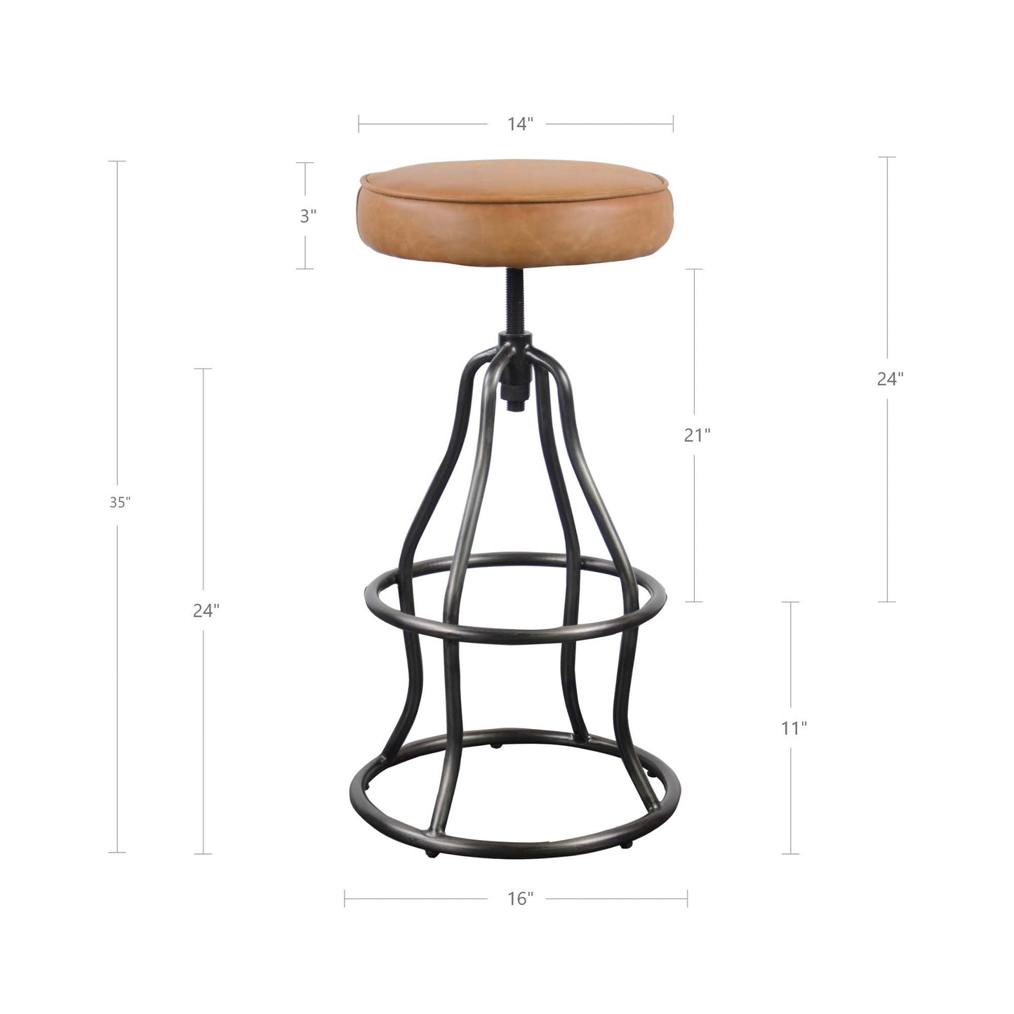 Bowie Bar Stool - Cognac