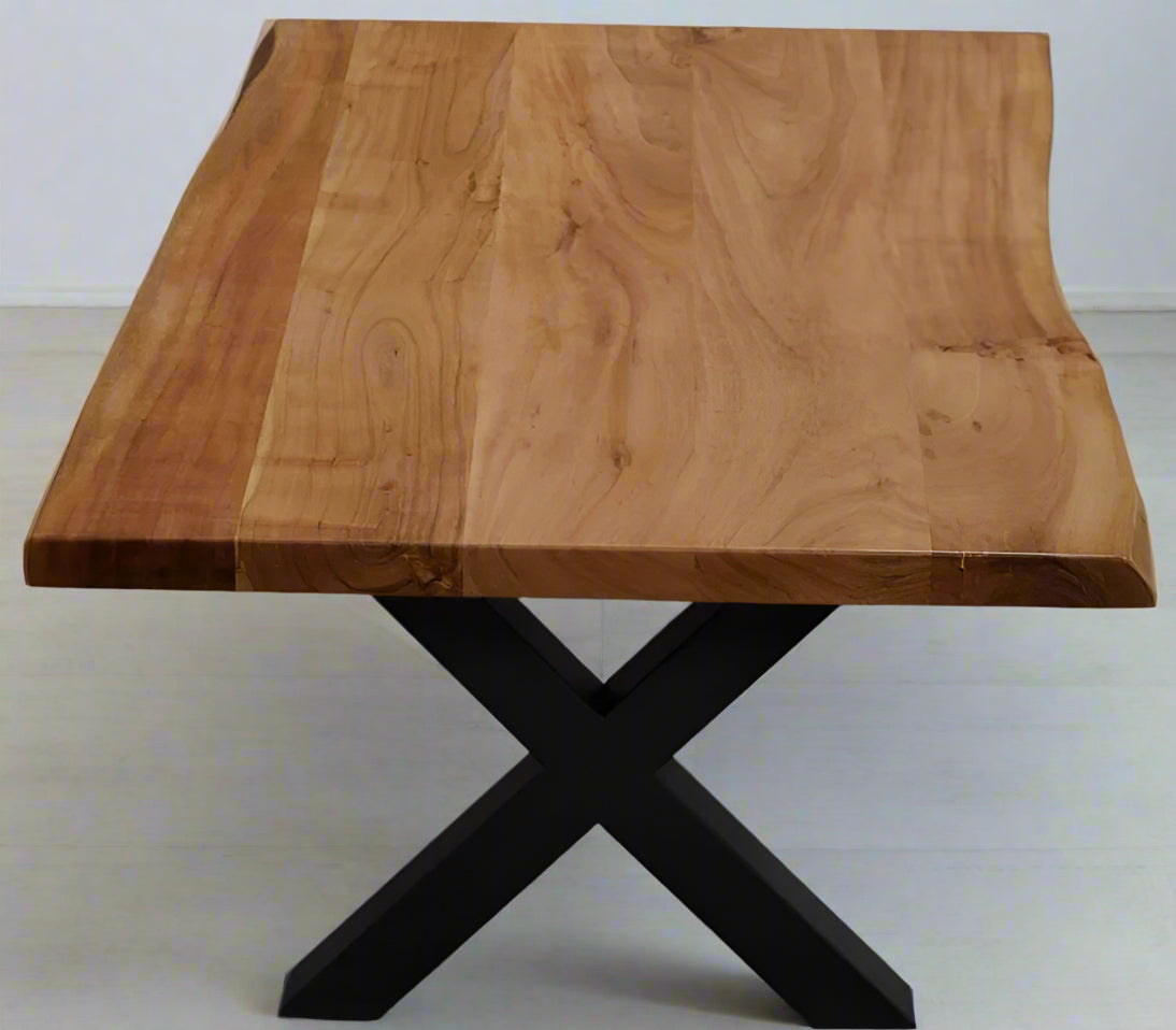 Calcutta Live Edge Coffee Tables - 2 Sizes - Natural - X-Bases