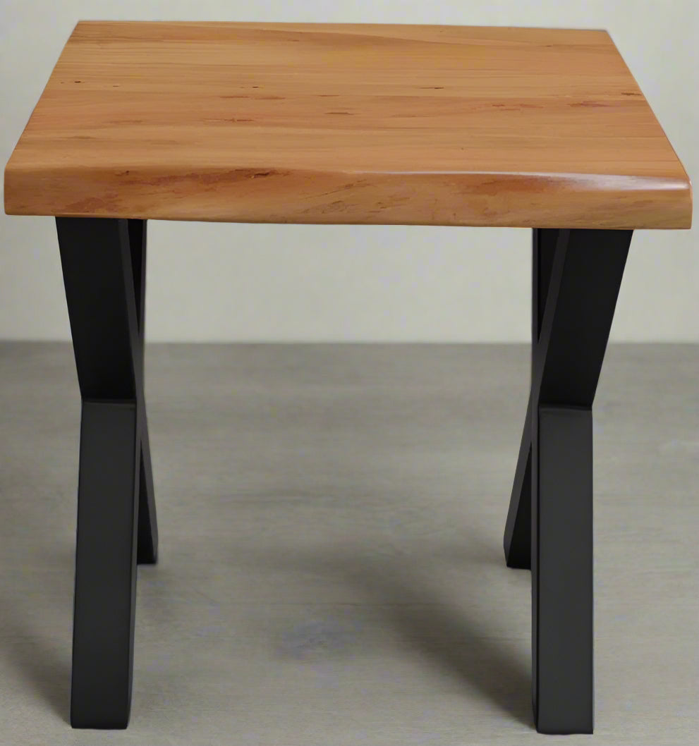 Calcutta Live Edge - End Table - Natural - X-Base