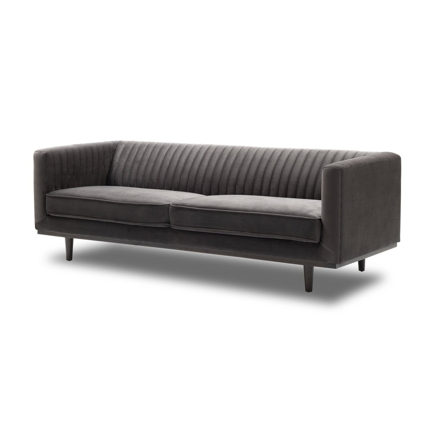 Sage Condo Sofa 82" - Stone Grey Velvet
