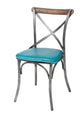 Crossback Metal Chair - Peacock Blue - 2003-2018 Homestead Furniture All Rights Reserved