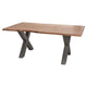Calcutta Live Edge Dining Tables - X Bases - 2 Sizes - 2 Stains - 35mm Tops