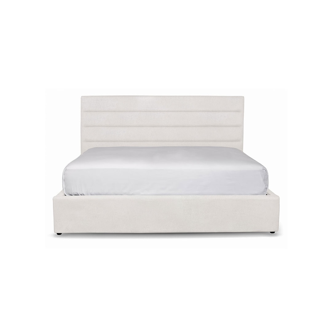 Justin Upholstered Bed - Cream - With or Without Storage