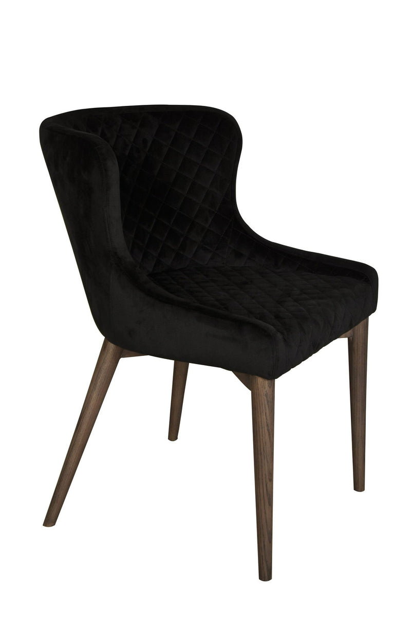 Mila Dining Chairs - Black Velvet