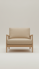 Linen Blend Contemporary Lounge Chair