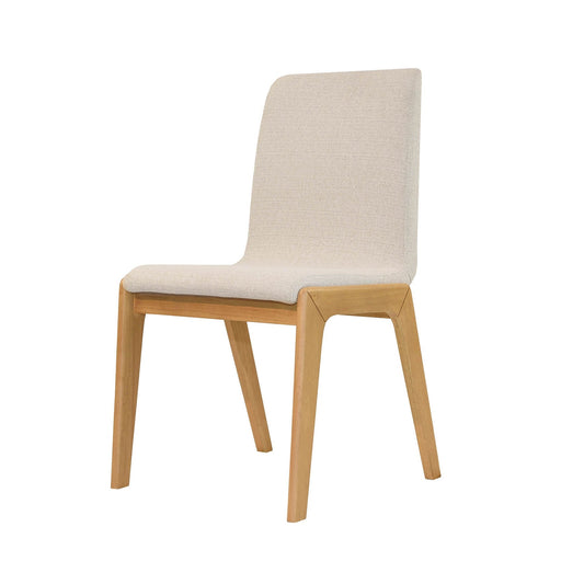 Remix Arizona Dining Chair - Oatmeal Fabric/Natural Wood