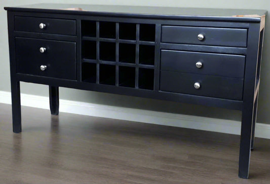 Metro Sideboard with Wine Rack - Solid Maple - 58"