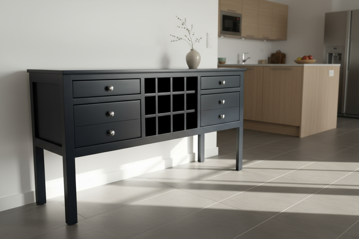 Metro Sideboard with Wine Rack - Solid Maple - 58"