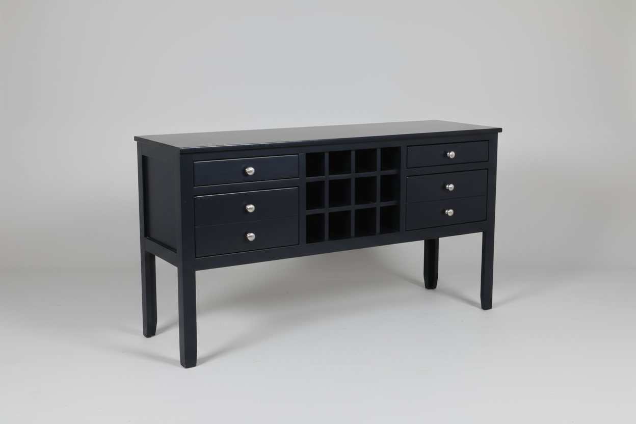 Metro Sideboard with Wine Rack - Solid Maple - 58"