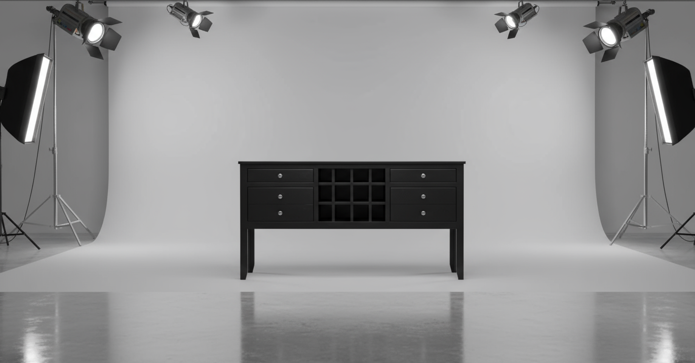 Metro Sideboard with Wine Rack - Solid Maple - 58"