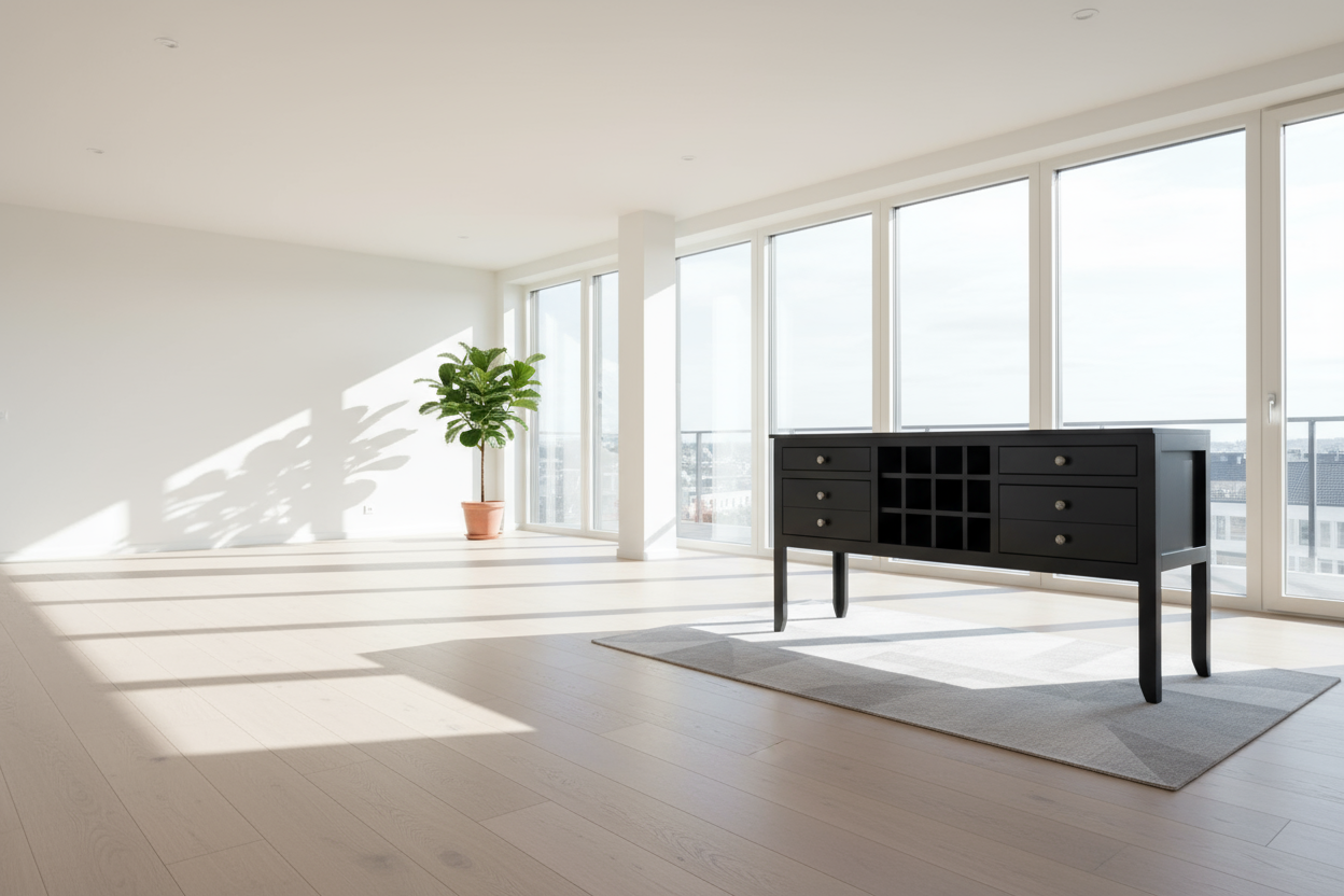 Metro Sideboard with Wine Rack - Solid Maple - 58"