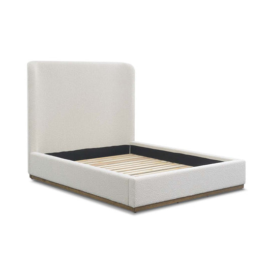 Faye Queen Upholstered Bed - Boucle Off White