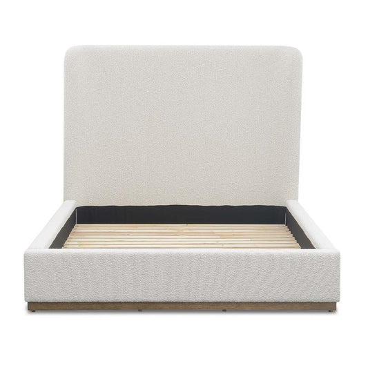 Faye Queen Upholstered Bed - Boucle Off White