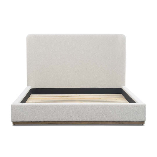 Faye King Upholstered Bed - Boucle Off White