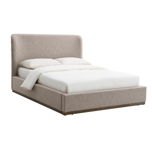 Faye Queen Upholstered Storage Bed Short - Perfect Taupe